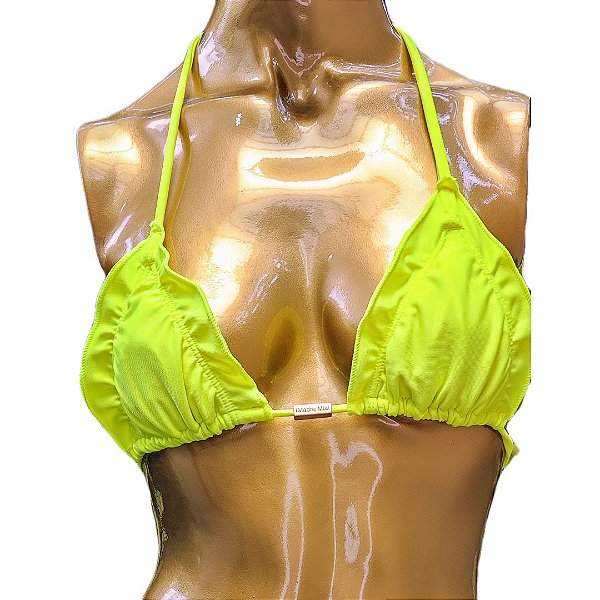 TOP CORTININHA MARESIAS AMARELO NEON