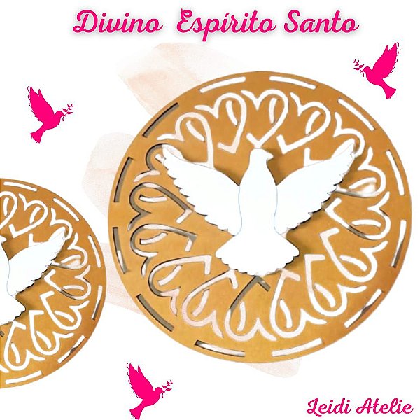 Divino Espito Santo em mdf 40 cm