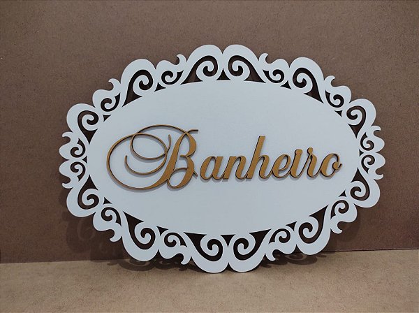 Placa em mdf - Banheiro