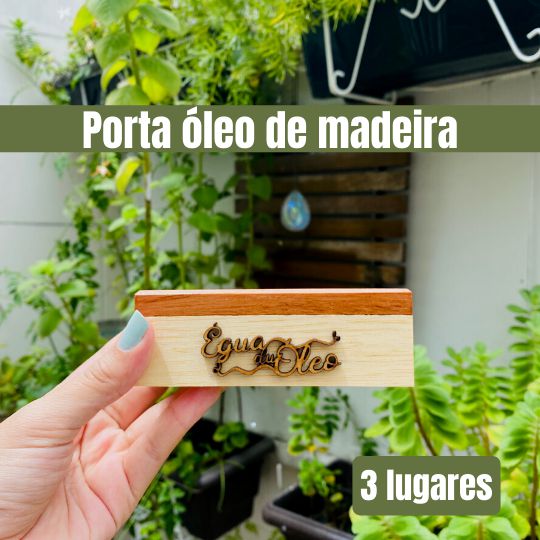 Porta óleo de madeira