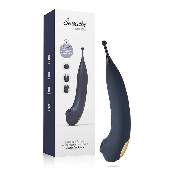 Vibrador e Estimulador Multivelocidade Recarregável Sensevibe Double