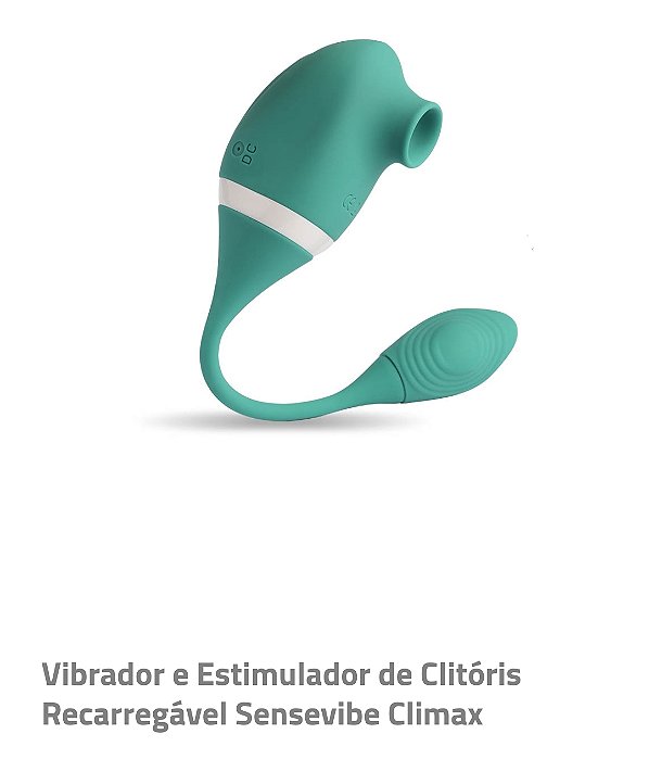 Vibrador e Estimulador de Clitóris Recarregável Sensevibe Climax