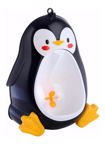 Mictório Infantil Pinguim Preto