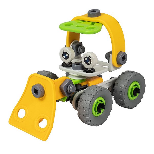 Four Wheels Brinquedo 2 em 1 de Montar 56 peças Colorido PlayDuc