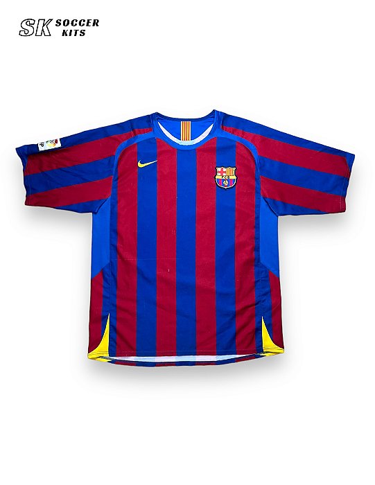Camisa Barcelona 2005/06 Home - Ronaldinho Gaucho - Soccer Kits - Camisas  de Futebol