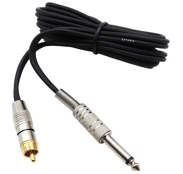 Cabo RCA Reto New Fontes - Preto ( modelo 03 )