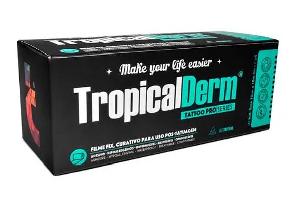 TROPICAL DERM - FILME FIX PRO SERIES ROLO 15CMX10M - VENC 01/04/2028