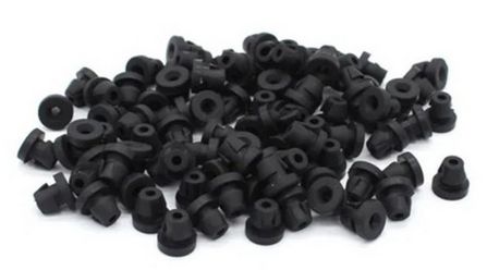Borracha Para Haste ( Grommets ) pacote com 20 unidades White Head - Preto / Delta