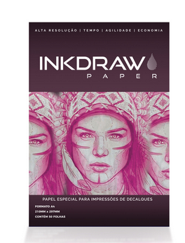 INKDRAW Paper (Papel Inkdraw A4 pacote com 50 folhas para Decalque com Impressora)