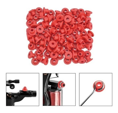 Grommet Vermelho Para Haste da Agulha c/ 20 unidades ( Mod. Chapéu )