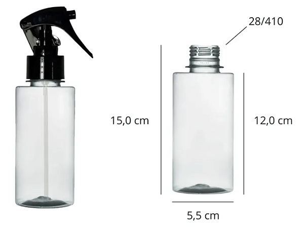 Frasco Borrifador De 300 Ml Válvula Mini Gatilho - unidade avulsa