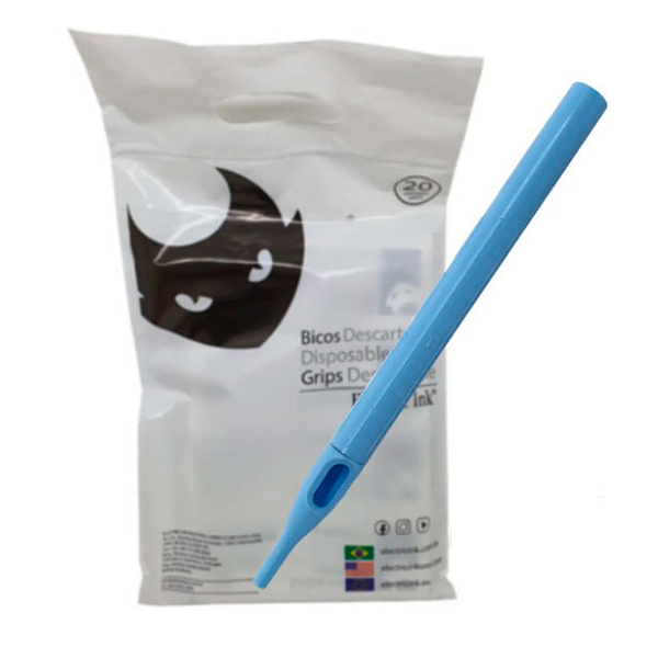07RL-Traço Bico Sem Grip Fechado Long Tip Electric ink Long - 10 unidades
