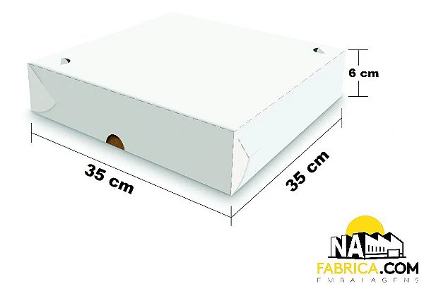 Caixa para Salgado e Doce 35x35 (Pacote com 50 Caixas)