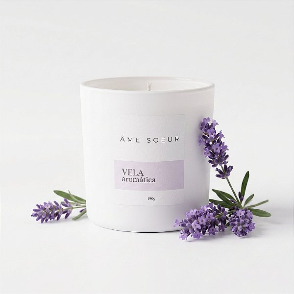 Vela Aromática de Lavanda 190g – Âme Soeur