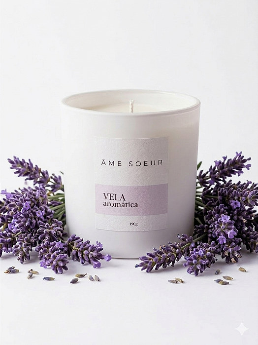 Vela Aromática de Lavanda 190g – Âme Soeur
