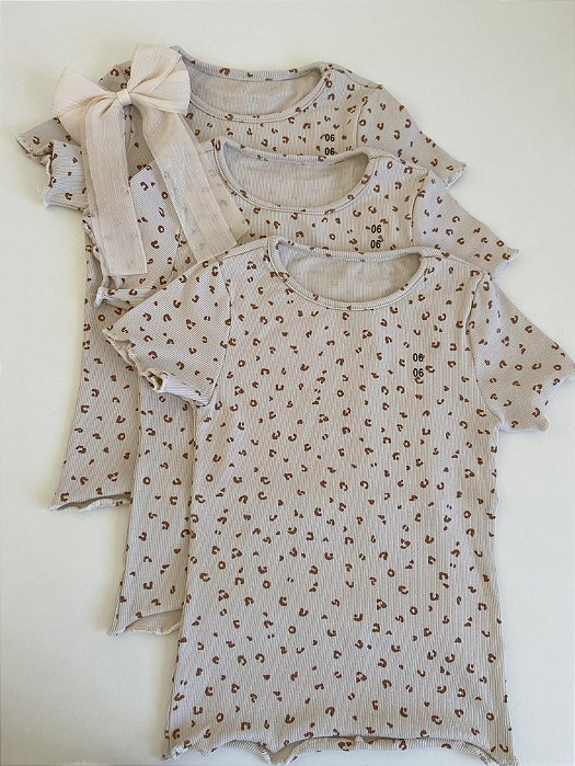 Blusa Canelada Estampada - Oncinha