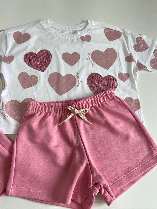 Conjunto Coração Rosê