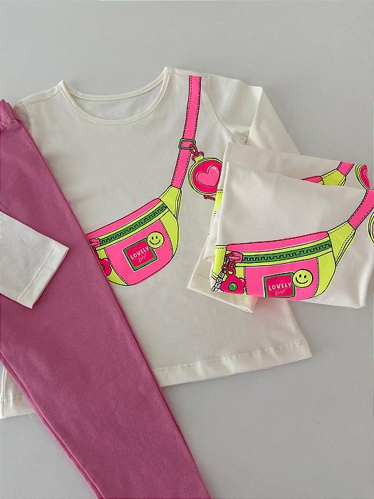 Kit Conj. Pochete Neon Manga Longa