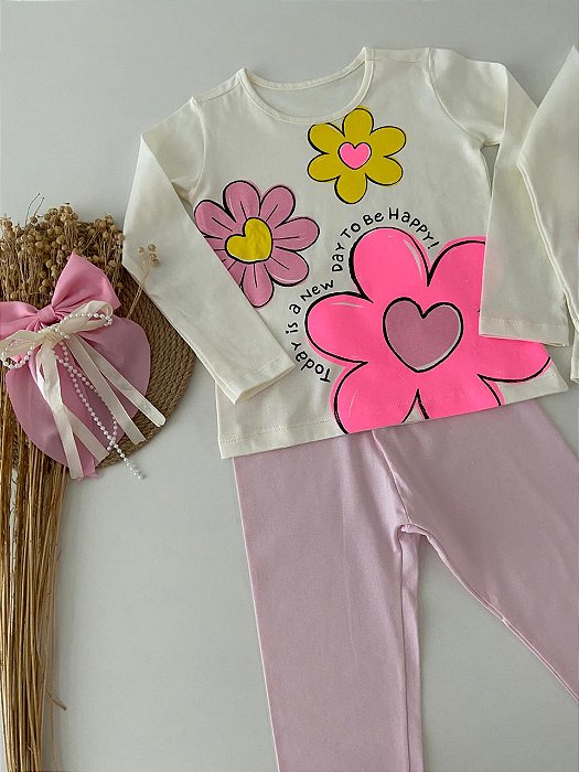 Kit Conj. Pétalas (Manga Longa + Legging)