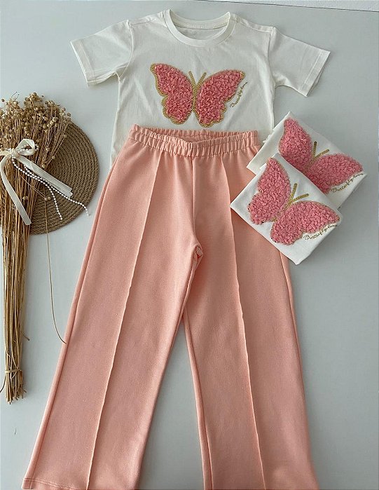 Kit Conjunto Borboleta Fitas + Wide Leg