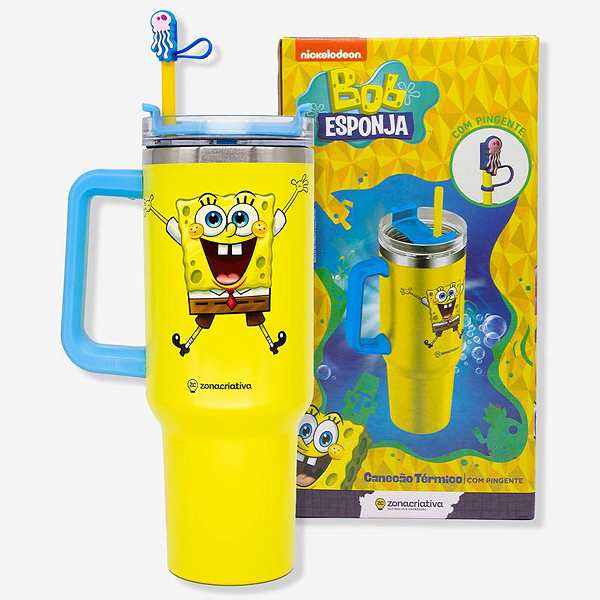 Copo Tumbler Bob Esponja Térmico Caneca 1,150L ZonaCriativa