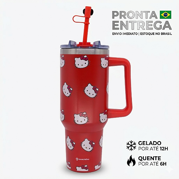 Copo Térmico Tumbler Hello Kitty Canecão Caneca ZonaCriativa