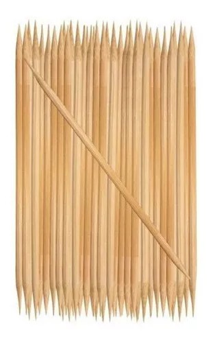 Palito Bambu Duas Pontas - 50 Unidades