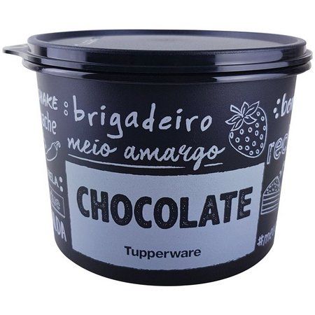Tupper Caixa Chocolate Preta/Branca (500gr)