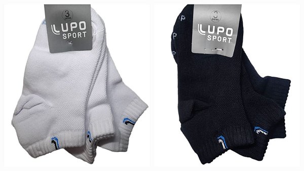 Kit c/3 Pares Meia Curta Adulto Walk Lupo