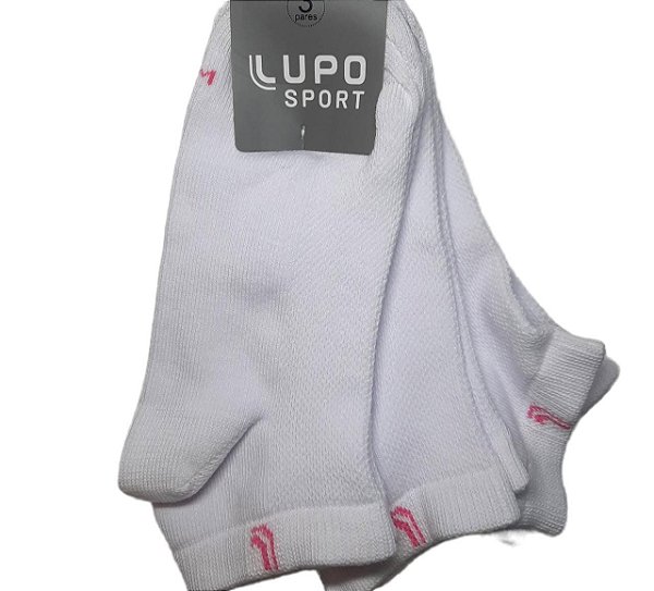 Kit c/3 Pares Meia Curta Adulto Lupo Sport