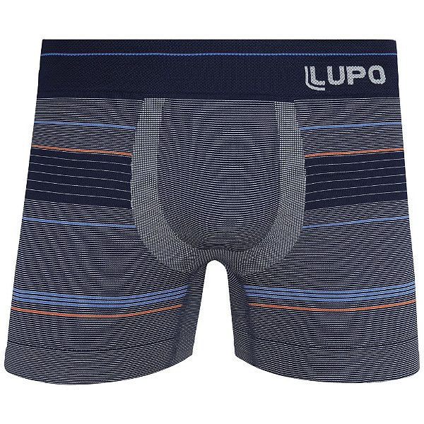 Cueca Boxer Microfibra Sem Costura Com Listras Lupo