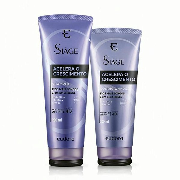 Combo Siàge Acelera Crescimento: Shampoo 250ml + Condicionador 200ml Eudora
