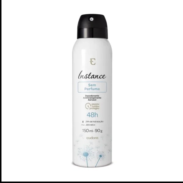 Desodorante Antitranspirante Aerossol Sem Cheiro Instance Eudora 100ml