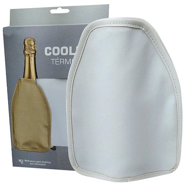 Cooler Térmico Bolsa Térmica Branca com Gel Vinho Espumante