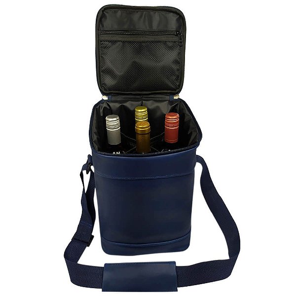 Porta-Garrafas Térmico Ecológico Azul p/ 4 Garrafas 750 ml Boccati