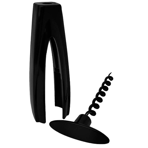 Abridor Saca-rolhas Prático De Encaixe Cor Preto