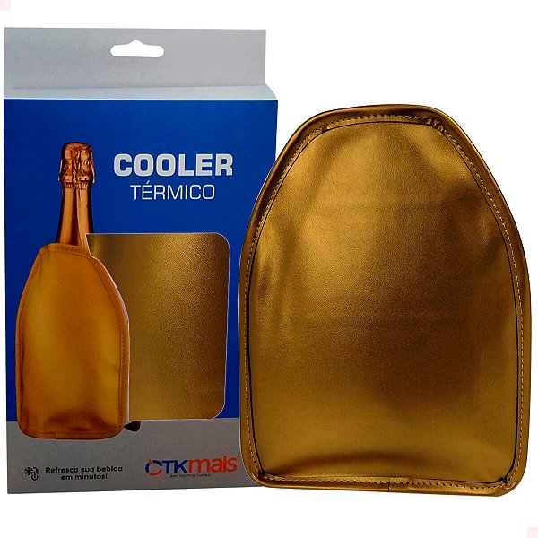Cooler Térmico Bolsa Térmica Bronze com Gel Vinho Espumante