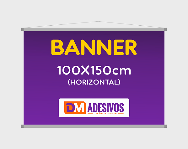 BANNER EM LONA 150X100CM (HORIZONTAL)