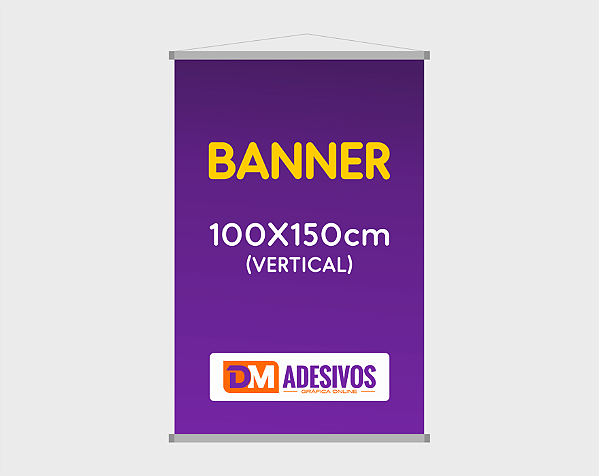 BANNER EM LONA 100X150CM (VERTICAL)