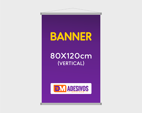 BANNER EM LONA 80X120CM (VERTICAL)