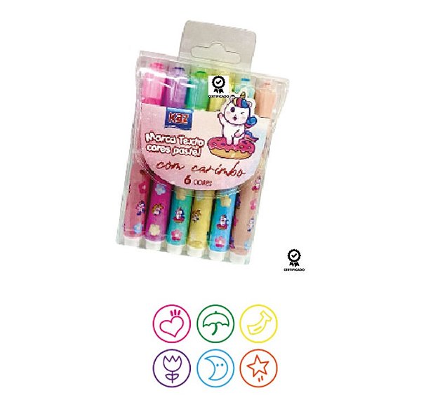 Mini Marca-Texto com Carimbo KAZ