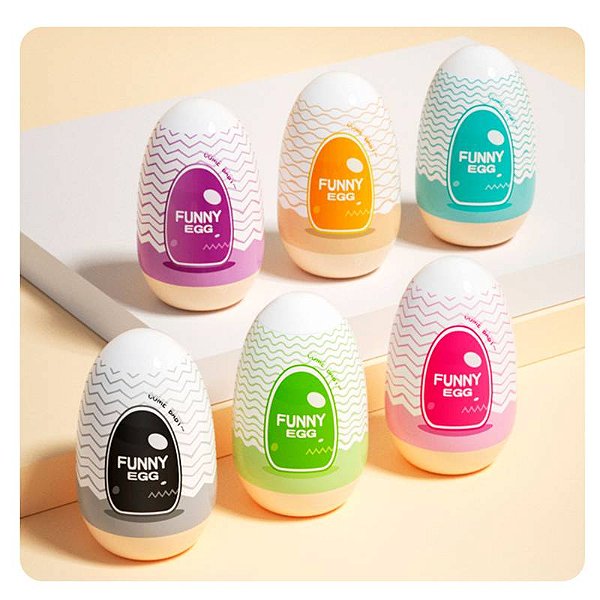 MASTURBADOR - EGG - FORMATO ANATÔMICO COM TEXTURAS INTERNAS - ESTIMULADOR DE SILICONE
