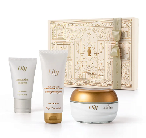 Kit Presente Natal Lily Acetinados (3 itens)