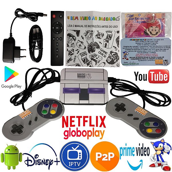 Vídeo Game Retro Tv Box 20 Mil Jogos Clássicos Antigos Mario