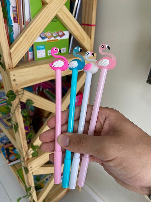 OFERTA Caneta Fofa Flamingo