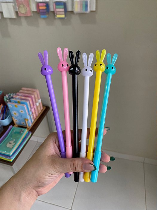 OFERTA Caneta Fofa Coelho Orelhudo