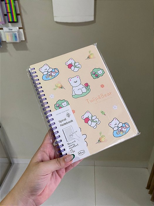 Caderno A5 Kawaii Ursinho
