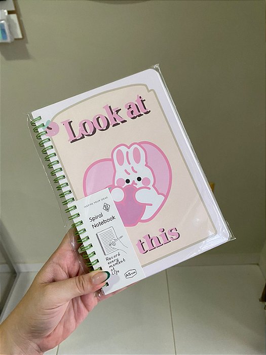 Caderno A5 Kawaii Coelho Love