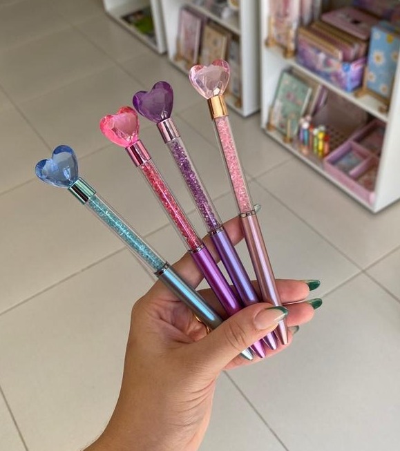Caneta Cristal Coração