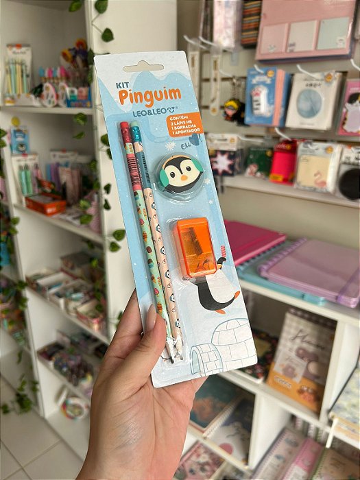 Kit Escolar Pinguim Leo&Leo